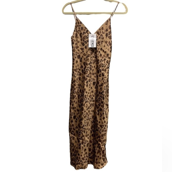 L'AGENCE Jodie Silk Slipdress in Cheetah Print size XS - Picture 5 of 9